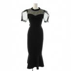 ディーホリック DHOLIC オーガンジー切替マーメイドドレス ワンピース S ブラック /ES ■OS ■SH レディース