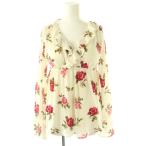 未使用品 ジェラートピケ gelato pique 25AW ヴィンテージローズ柄プルオーバー カットソー 長袖 F ホワイト /HK ■OS