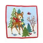 フェイラー ハンカチ タオルハンカチ ハンドタオル 赤 レッド 水色 茶色 ブラウン クリスマス柄 バンビ柄 ■SH /RI ■OS レディース
