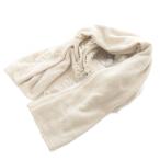 ジョンストンズオブエルガン Johnstons of Elgin カシミヤ ニットマフラー フリンジ ベージュ /SR レディース