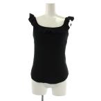 ショッピングロンハーマン ロンハーマン Ron Herman フリルタンクトップ カットソー XS 黒 ブラック /CX ■OS レディース