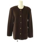 サルヴァトーレフェラガモ Salvatore Ferragamo クルーネックカーディガン M 茶 ブラウン /AQ ■OS レディース
