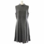 ボッテガヴェネタ BOTTEGA VENETA ウールノースリーブワンピース ハイネック 42 グレー /DO ■OS ■SH レディース