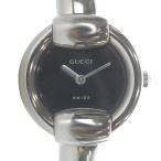 グッチ GUCCI ジャンク品 腕時計 黒文字盤 クォーツ 2針 シルバー色 1400L /SR ■OH レディース