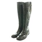 ルイヴィトン LOUIS VUITTON ドロップスライン モノグラム レインブーツ ロング 39 黒 ブラック /SS ■OS レディース