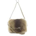 アンテプリマ ANTEPRIMA ファーワイヤーバッグ ハンドバッグ ワンハンドル ショルダーバッグ 2way ベージュ /YO6 レディース