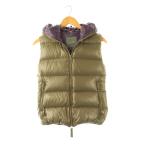 ショッピングduvetica デュベティカ DUVETICA フードダウンベスト ジップアップ 40 カーキ /HK ■OS レディース