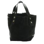 フランチェスコビアジア FRANCESCO BIASIA ハラコトートバッグ 黒 ブラック /SS ■OS レディース