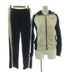  Puma PUMA джерси выставить S темно-синий темно-синий белый белый Leopard рисунок воротник-стойка длинный рукав /AG #OS женский 