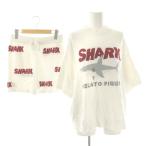 ジェラートピケ gelato pique Cool Shark JQDプルオーバ ショートパンツ セット カットソー ルームウエア F 白 赤 グレー /CX ■OS レディ
