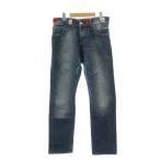 ハイドロゲン HYDROGEN ダメージ加工スカル刺繍デニムパンツ ジーンズ ボタンフライ 31 ブルー /CX ■OS ■AD メンズ