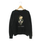 ショッピングラルフ ポロ ラルフローレン POLO RALPH LAUREN プラッドタキシードPoloベアスウェットシャツ 長袖 S ブラック マルチカラー /DO ■OS