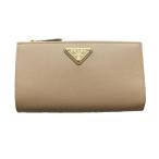 プラダ PRADA サフィアーノトライアングル 長財布 ピンクベージュ /SS ■OS ■OH レディース