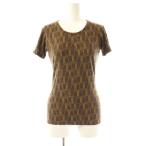 フェンディ FENDI 総柄 半袖カットソー Tシャツ 42 ブラウン /ES ■OS レディース