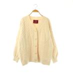 ジェラートピケ gelato pique バレンタイン スフレハートアランカーディガン ニット 長袖 ルームウェア 部屋着 F オフホワイト