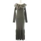 セルフォード CELFORD ケープデザインニットワンピース 長袖 ロング 38 グレー /NR ■OS レディース