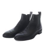 ショッピングzara ザラ ZARA サイドゴアブーツ ショート ローヒール 37 ブラック /YO30 レディース