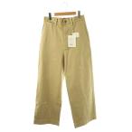 ショッピング古着 未使用品 ブリル BRILL 25SS ペイントチノパンツ ワイド ボタンフライ 36 ベージュ /ES ■OS レディース