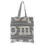 ショッピングマリメッコ マリメッコ marimekko HUOPAKELTANO TASARAITA LOGO トートバッグ ハンドバッグ 紺 ネイビー 白 ホワイト /SR レディース