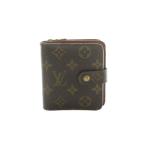 ルイヴィトン LOUIS VUITTON モノグラム コンパクトジップ 財布 二つ折り 小銭入れ ダークブラウン M61667 /MI ■OS ■OH ■SH レディース