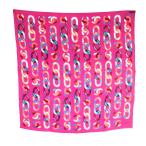 シャネル CHANEL スカーフ シルク チェーン柄 ココマーク ピンク マルチカラー /MI ■OS ■OH レディース