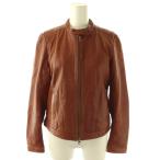 アーバンリサーチ ドアーズ URBAN RESEARCH DOORS ラムレザーシングルライダースジャケット ブルゾン 38 ブラウン /ES ■OS レディース