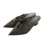 メリッサ melissa × ワイプロジェクト Y PROJECT ミュール ポインテッドトゥ US6 23.0cm ダークブラウン /MI ■OS レディース