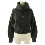 ショッピングスパンコール スナイデル SNIDEL アンサンブル スパンコールニット カーディガン セーター タートル  F グレー /CX ■OS レディース