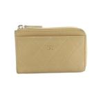 ショッピングシャネル シャネル CHANEL ココマーク フラグメントケース ミニ財布 L字ファスナー 小銭入れ ベージュ /MI ■OS ■OH レディース