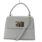 ショッピングフルラ フルラ FURLA MINI TOP HANDLE FULLMOON 2WAYバッグ ハンドバッグ ワンハンドル ショルダーバッグ クロコダイルプリント ライトグレー
