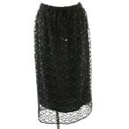 グレースクラス GRACE Class 26SS スターembチュールスカート ロング タイト 36 ブラック /HK ■OS レディース