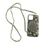 gdo Gree fGOOD GRIEF iPhone кейс смартфон плечо ремешок узор под питона iPhone12 "теплый" белый чай Brown /SS #OS