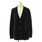 サカイ sacai バックプリーツ カーディガン ニット 長袖 2 ネイビー /HK ■OS レディース