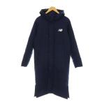 ニューバランス NEW BALANCE ベンチコート 中綿 ロング ジップアップ S ネイビー /HK ■OS メンズ