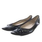  Repetto Repetto балетки туфли-лодочки Flat po Inte dotu лента узор эмаль кожа 23cm черный 