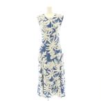  low Len Ralph Lauren pa-m фреон do принт стрейч джерси - платье One-piece длинный безрукавка XS голубой белый /DO