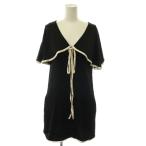  Mark Jacobs 26SS CAPE MINI DRESS накидка Mini платье One-piece безрукавка XS черный "теплый" белый /DO #OS женский 