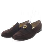  Fendi FENDI Loafer туфли без застежки low каблук замша 35.5 темно-коричневый /YO24 женский 