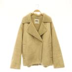  Zara ZARA искусственный мутон жакет боа внешний EUR L бежевый /CX #OS женский 