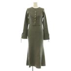  Apuweiser-riche Apuweiser-riche 26SS ребра вязаный flair One-piece кардиган выставить укороченные брюки безрукавка 1 серый /CX