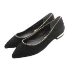 Diana DIANA плоская обувь po Inte dotu заклепки 21.5cm чёрный черный /MI #OS женский 