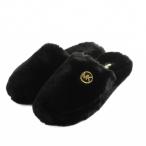  Michael Michael Kors ALEXIS CLOSED TOE салон обувь тапочки искусственный мех 6M 23.0cm MK Logo чёрный /MI #OS женский 