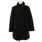 ユニクロ UNIQLO wool Collection スタンドカラー ウール コート L ブラック /HK ■GY39 ■AX レディース