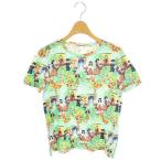 アリスオリビア alice + olivia Tシャツ カットソー 半袖 総柄 S/P グリーン マルチカラー /ES ■OS ■AX レディース