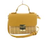  Zara ZARA 2WAY корзина сумка ручная сумочка сумка на плечо желтый желтый бежевый /MI #OS #MA женский 