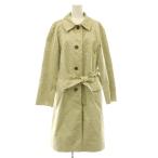  Aquascutum AQUASCUTUM пальто с отложным воротником внешний длинный длина общий рисунок 5S бежевый /BB #MA женский 