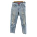  красный карта RED CARD Denim брюки джинсы лодыжка длина тонкий повреждение обработка 23 бледно-голубой голубой /YS1 женский 