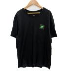 ショッピングナイキ tシャツ メンズ ナイキ NIKE Tシャツ カットソー 半袖 ラウンドネック プリント L 黒 ブラック /SM14 メンズ