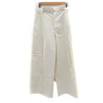 ザラ ZARA ワイドパンツ ロング丈 無地 S オフホワイト /YK11 レディース