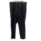  Edifice EDIFICE конические брюки лодыжка длина полоса рисунок шерсть 46 угольно-серый "теплый" белый /HO22 мужской 